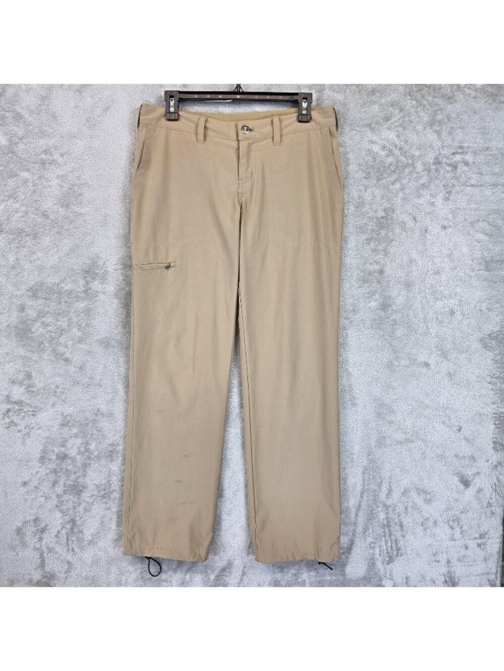 Patagonia Khakis Pants Womens 4 Beige Microfiber Quick Dry Hiking Travel Stretch